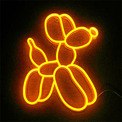 Balloon dog neon sign