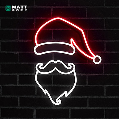 CHRISTMAS NEON SIGNS -ABSTRACT SANTA