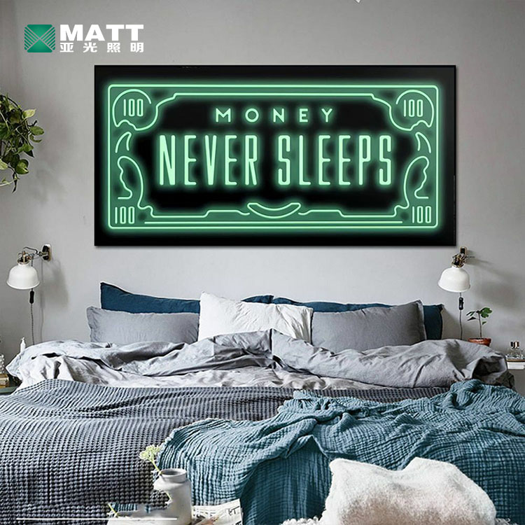 Money Never Sleeps Neon sign